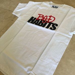 VLONE X NAV BAD HABITS WHITE TEE